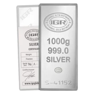 1 kilo IGR silver bar